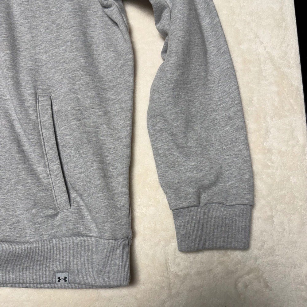 Under Armour Mens Project Rock Hoodie Size XL Gray Loose Fit Blood Sweat Respect - Picture 7 of 16